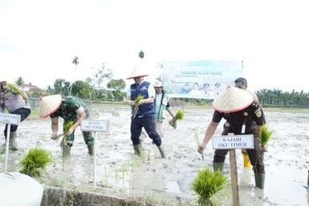 Kabupaten OKU Timur canangkan gerakan tanam padi di Desa Srikaton, hadapi ancaman El Nino