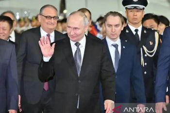 Presiden Rusia Vladimir Putin tiba di Beijing untuk kunjungan kenegaraan