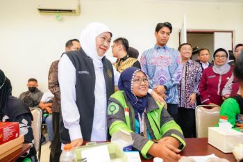 Khofifah apresiasi kolaborasi cek kesehatan ojol