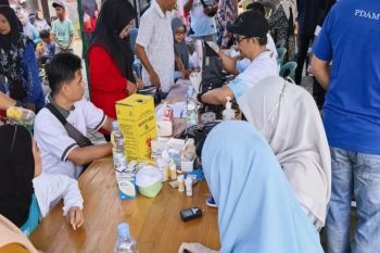 Ratusan warga Sungai Tabukan serbu layanan cek kesehatan gratis