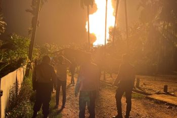 BPMA monitor titik semburan gas dan api dari sumur bor masyarakat di Aceh Utara