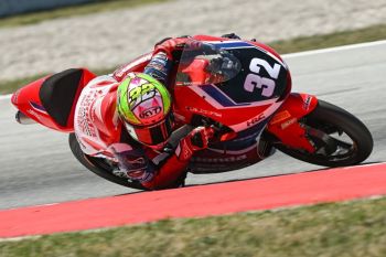 Ramadhipa raih podium perdana pada debut Moto3 Junior di Barcelona