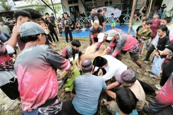 Warga RT 10-11 Desa Malinau Kota Nikmati Daging Sapi Dari Presiden RI
