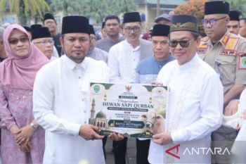 Gubernur Kaltim serahkan sapi kurban negara di Islamic Center