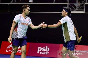 Pasangan Fajar/Fikri tembus semifinal Singapore Open 2026