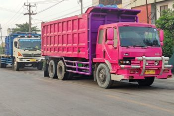 Polda Banten tindak tegas truk pelanggar pembatasan di jalur arteri