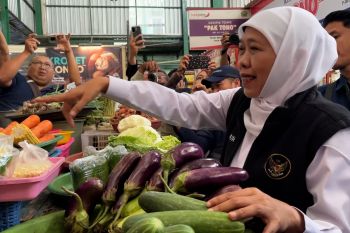 Sidak pasar, Gubernur Khofifah soroti langkanya beras dan minyak