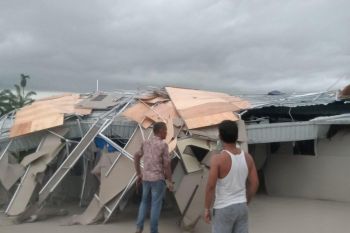 Angin kencang rusak 35 unit Huntara di Aceh Utara