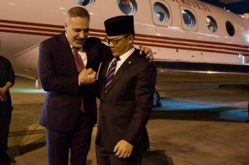 Indonesian FM welcomes Turkish counterpart Fidan for official visit
