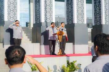 Kakanwil Kemenkum Malut pimpin upacara Harlah Pancasila