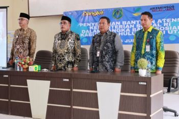 Bakti sosial dan syukuran kantor baru Dinas Sosial HSU