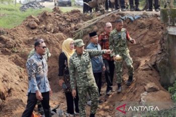 TNI mulai pembangunan empat titik jembatan Perintis Garuda di Lampung Selatan