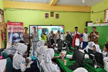 Asmo Sulsel edukasi safety riding siswa SMPN 1 Gowa