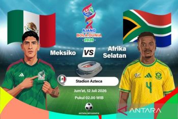Jadwal hari pertama Piala Dunia 2026: Meksiko vs Afrika Selatan