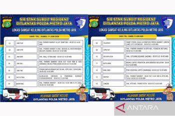 Kamis, Samsat Keliling Polda Metro Jaya ada di 14 wilayah Jadetabek