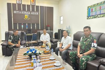 Ketua terpilih PWI Sulsel silaturahmi dengan Danpomdam XIV/Hasanuddin