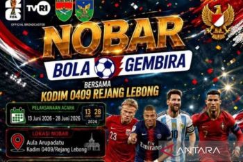 Kodim 0409/Rejang Lebong gelar nonton bareng piala dunia