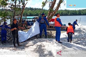 Polres Bangka Barat tertibkan tambang liar di Teluk Kelabat Dalam