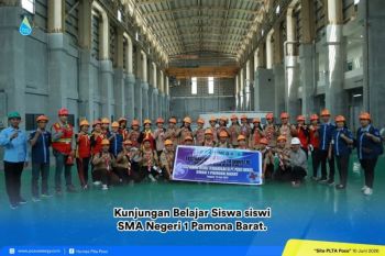 Kunjungan studi kontekstual Siswa SMA Negeri 1 Pamona Barat di PLTA Poso 515 MW