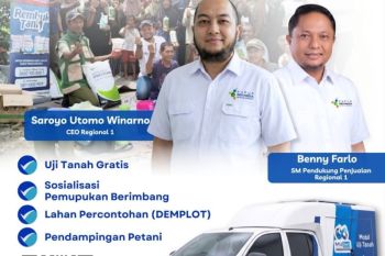 Pupuk Indonesia Regional 1 sediakan 6 unit mobil uji tanah gratis untuk Program Ketahanan Pangan