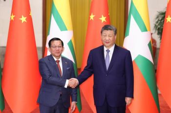 Chinese President, Myanmar counterpart discuss cooperation