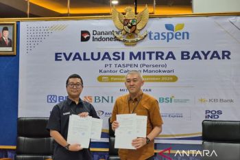 Taspen Manokwari evaluasi kinerja mitra bayar tingkatkan kualitas layanan