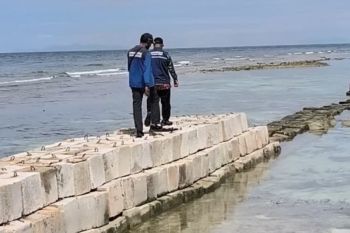 Pemkab tinggikan tanggul di Pulau Kelapa untuk cegah abrasi