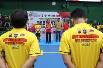 Polres Kudus gandeng PWI dan IJTI gelar turnamen bulutangkis