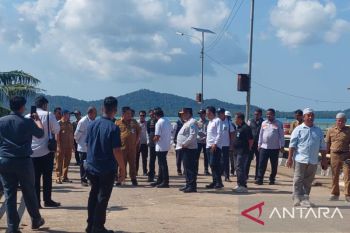 Dermaga pelabuhan Sadai Bangka Selatan amblas, aktivitas penyeberangan dihentikan sementara