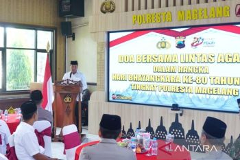 Polresta Magelang gelar doa lintas agama dalam peringatan HUT Bhayangkara
