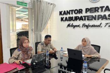 Kantor Pertanahan Pasaman Ikuti zoom meeting pendampingan pengisian pembagian wilayah tugas