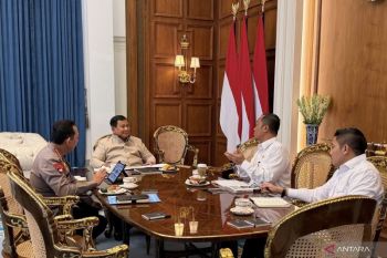 Kapolri laporkan situasi kamtibmas kepada Prabowo