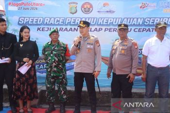 Balap kapal dan lomba mancing meriahkan HUT Polri di Kepulauan Seribu