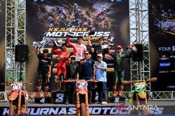 Ivan Valrossi meraih podium perdana di Kejurnas Motocross 2026 Bekasi