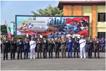 Ketua Komisi I DPRD Lampung hadiri upacara Hari Bhayangkara ke-80 di Mapolda