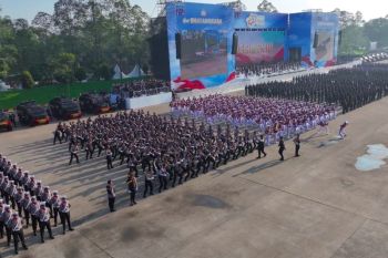 HUT Ke-80 Bhayangkara, Prabowo apresiasi atraksi dan defile personel Polri