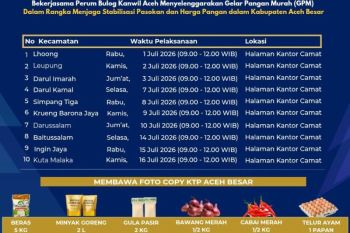 Pemkab Aceh Besar gelar pangan murah jaga daya beli