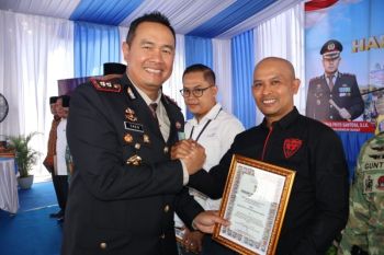 PWI Kobar terima penghargaan sebagai mitra strategis Polri