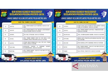 Samsat tersedia di 14 titik wilayah Jadetabek pada Kamis