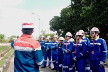 Mahasiswa Universitas Pertamina belajar Pola Pendistribusian BBM di Integrated Terminal Jakarta