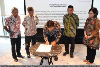 Pengurus Dana Pensiun Pertamina teken Three Lines model Charter untuk perkuat tata kelola berkelanjutan