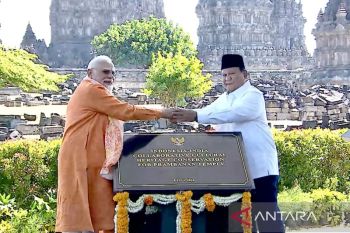 Prabowo dan Modi resmikan kolaborasi Indonesia-India pugar Prambanan