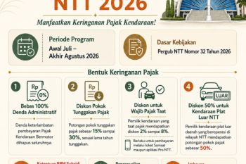 NTT memberlakukan amnesti pajak kendaraan hapuskan denda 100 persen