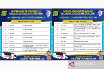 Sabtu, layanan Samsat Keliling tersedia di delapan wilayah Detabek