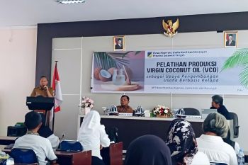 Pemprov-Sulteng berikan pelatihan produksi VCO bagi pelaku usaha