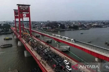 KAI Palembang: LRT layani 16.881 penumpang saat Sumsel Bhayangkara Run 2026