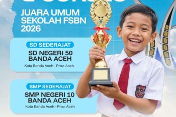 Dua sekolah di Banda Aceh raih predikat juara umum FSBN 2026