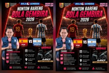 Pemkab Jember sediakan "doorprize" sepeda motor saat nobar laga puncak Piala Dunia