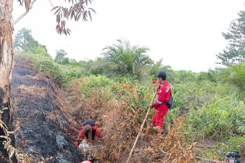 Asap masih ada, Manggala Agni terkendala sumber air padamkan karhutla di Bengkalis