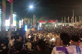 Ribuan warga Palembang padati Kambang Iwak Nobar Piala Dunia 2026